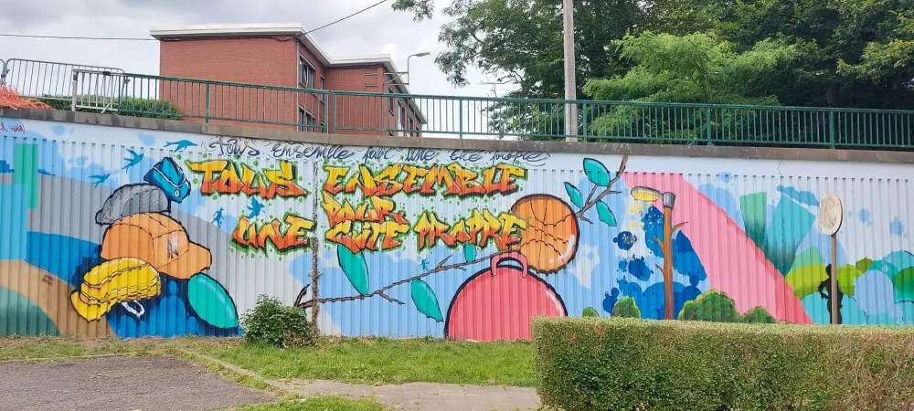 Fresque réalisée à Flémalle